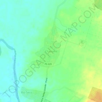 Mappa topografica Chapairá, altitudine, rilievo
