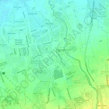 Mappa topografica Kaliwa Dam, altitudine, rilievo