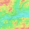 Mappa topografica City of London, altitudine, rilievo