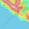 Mappa topografica Schiara, altitudine, rilievo
