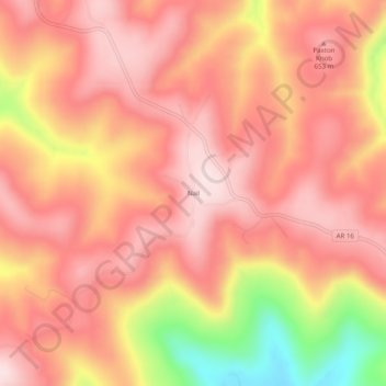 Mappa topografica Nail, altitudine, rilievo