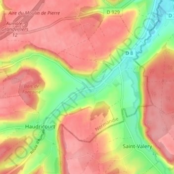 Mappa topografica La Lozière, altitudine, rilievo