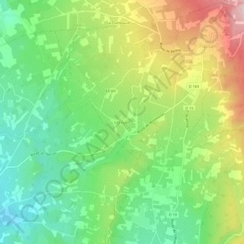 Mappa topografica Les Gaps, altitudine, rilievo