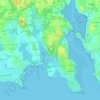 Mappa topografica Kerdro, altitudine, rilievo