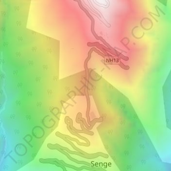 Mappa topografica Baisakhi, altitudine, rilievo