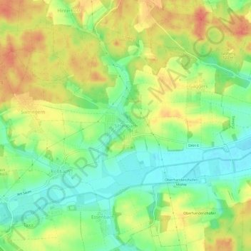 Mappa topografica Sittenbach, altitudine, rilievo