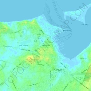 Mappa topografica Mikas Pond, altitudine, rilievo