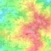 Mappa topografica Vergne Blanche, altitudine, rilievo