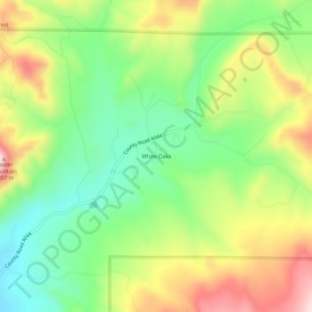 Mappa topografica White Oaks, altitudine, rilievo
