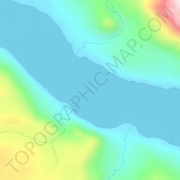 Mappa topografica Serpentine Lake, altitudine, rilievo