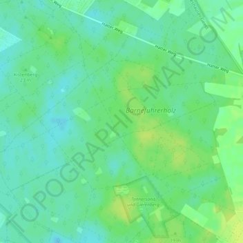 Mappa topografica Osenberge, altitudine, rilievo
