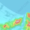 Mappa topografica Te Araroa, altitudine, rilievo