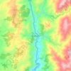 Mappa topografica Rionegro, altitudine, rilievo