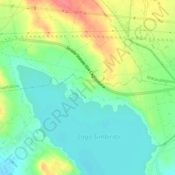 Mappa topografica Giu de Carrogas, altitudine, rilievo