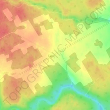 Mappa topografica Saint-Cyrille, altitudine, rilievo