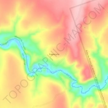 Mappa topografica Itapecuru, altitudine, rilievo