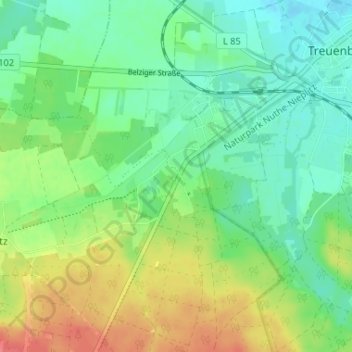 Mappa topografica Rietz Ausbau, altitudine, rilievo
