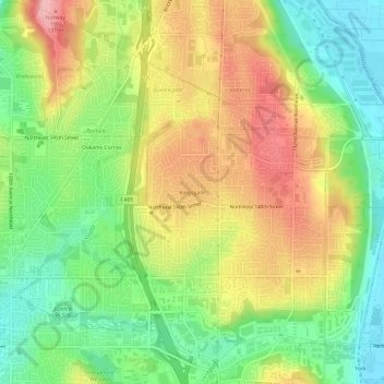 Mappa topografica Kingsgate, altitudine, rilievo