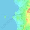 Mappa topografica Pattaya, altitudine, rilievo