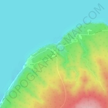 Mappa topografica Beacon Hill, altitudine, rilievo