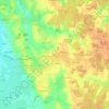 Mappa topografica Étrez, altitudine, rilievo