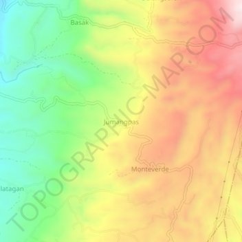 Mappa topografica Jumangpas, altitudine, rilievo