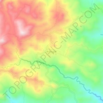 Mappa topografica Amsipit, altitudine, rilievo