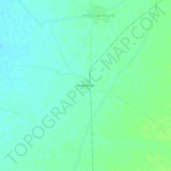 Mappa topografica Hiran Khuri, altitudine, rilievo