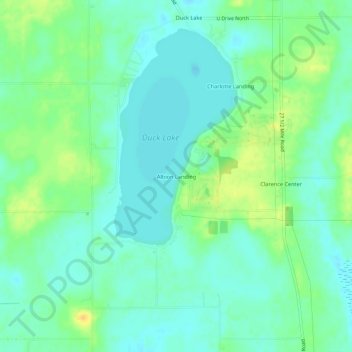 Mappa topografica Albion Landing, altitudine, rilievo