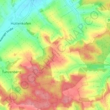 Mappa topografica Wunder, altitudine, rilievo