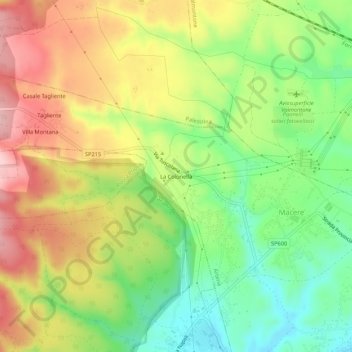 Mappa topografica La Colonella, altitudine, rilievo