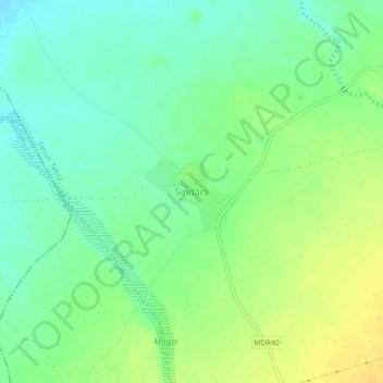 Mappa topografica Sindarli, altitudine, rilievo