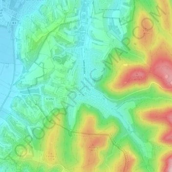 Mappa topografica Sulz, altitudine, rilievo
