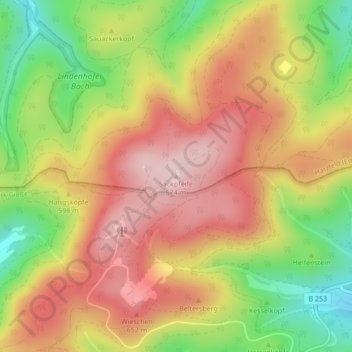 Mappa topografica Sackpfeife, altitudine, rilievo