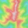 Mappa topografica Cerro Paramillo, altitudine, rilievo