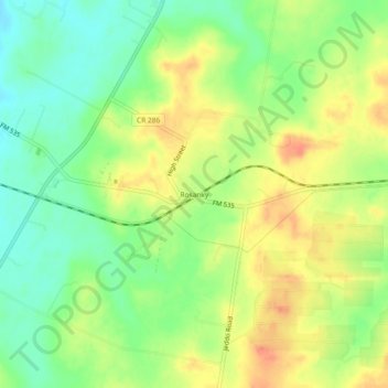 Mappa topografica Rosanky, altitudine, rilievo