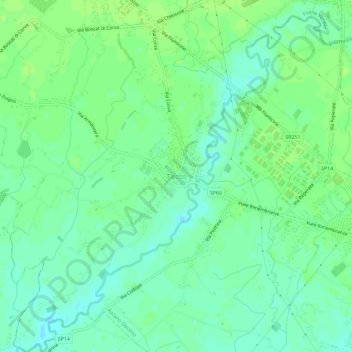 Mappa topografica Tiezzo, altitudine, rilievo