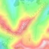 Mappa topografica Flemberg - Monte Flemm, altitudine, rilievo