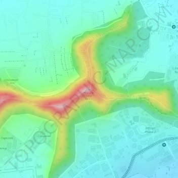 Mappa topografica Marunji tekdi, altitudine, rilievo