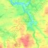 Mappa topografica Kervaziou - Huella, altitudine, rilievo