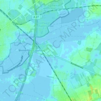 Mappa topografica Hohewurth, altitudine, rilievo