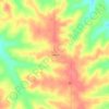 Mappa topografica Dawson, altitudine, rilievo