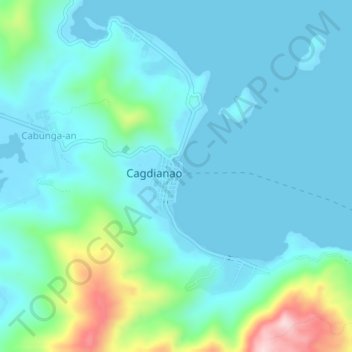 Mappa topografica Poblacion, altitudine, rilievo