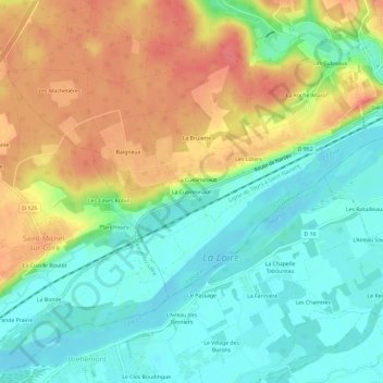 Mappa topografica La Cueilminault, altitudine, rilievo