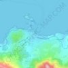 Mappa topografica L'Île-Rousse, altitudine, rilievo