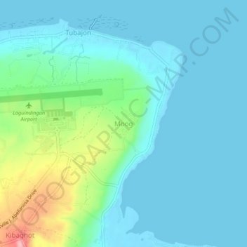 Mappa topografica Moog, altitudine, rilievo