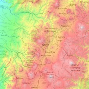 Mappa topografica La Libertad, altitudine, rilievo