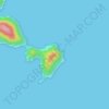 Mappa topografica Farol da Juatinga, altitudine, rilievo