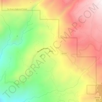 Mappa topografica Zenia, altitudine, rilievo