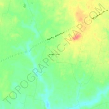 Mappa topografica East Danville, altitudine, rilievo